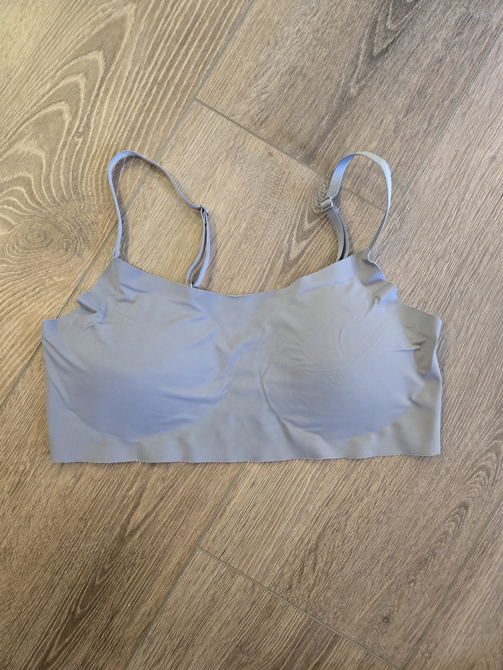 Lucky Brand Light Grey Seamless Bralette with Adjustable Straps